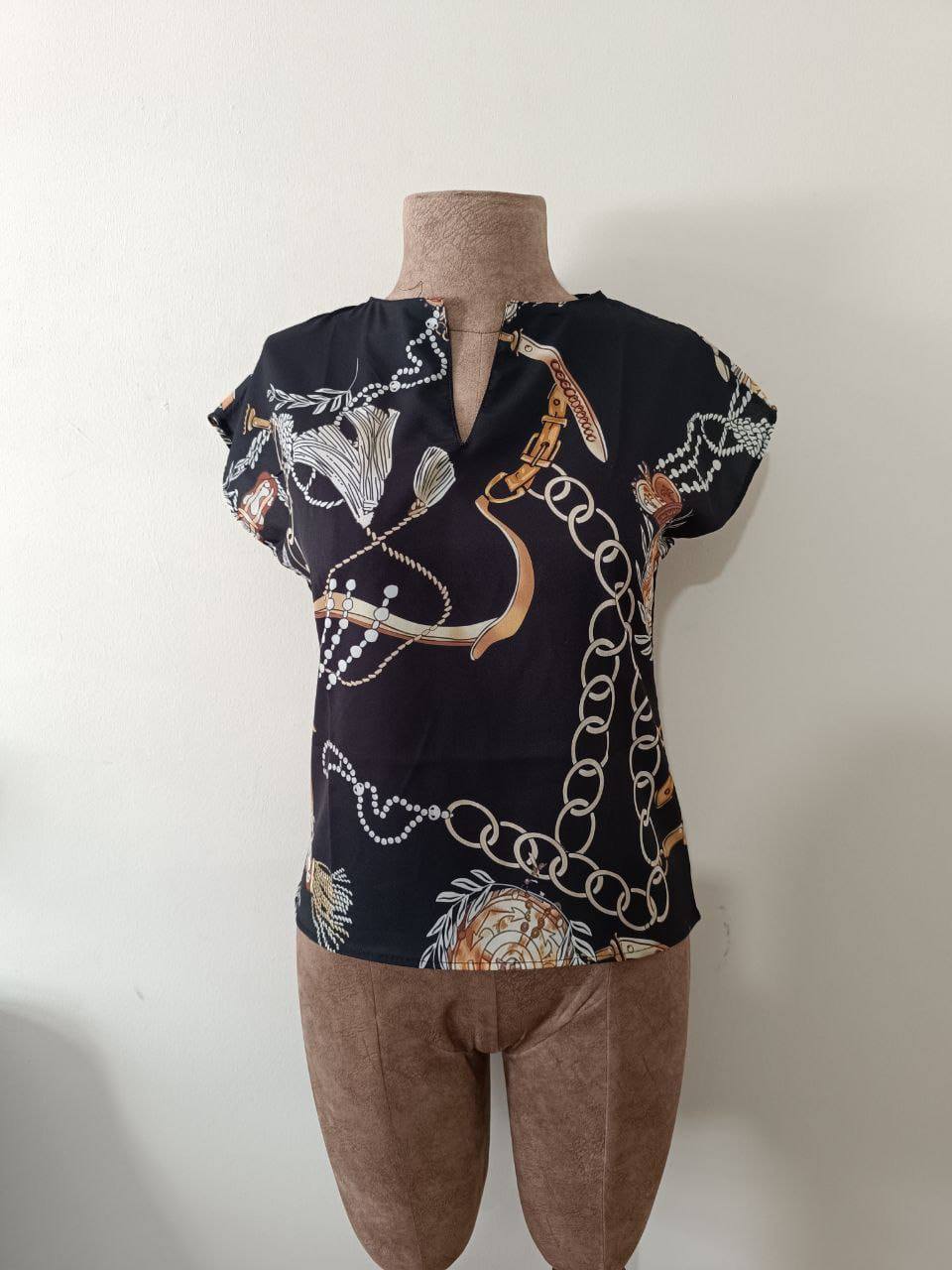 Short Sleeve V Neck Shirt