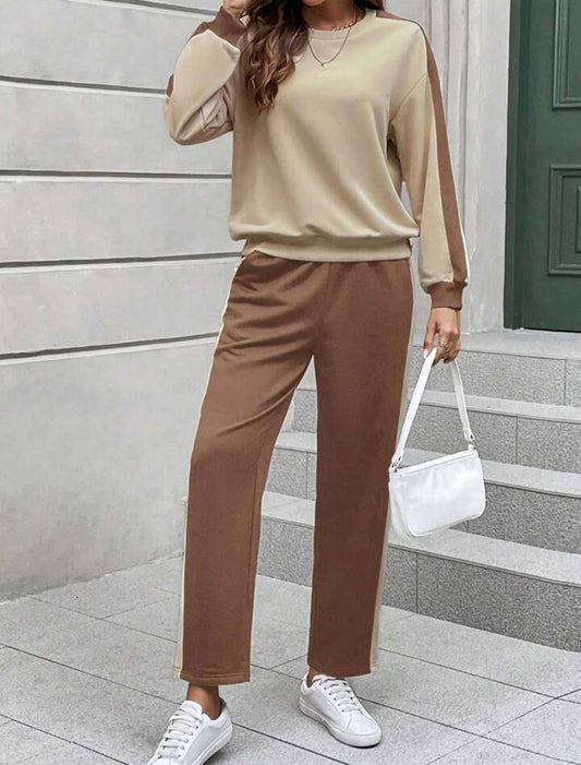 Round Neck Leisure Two-Piece Set